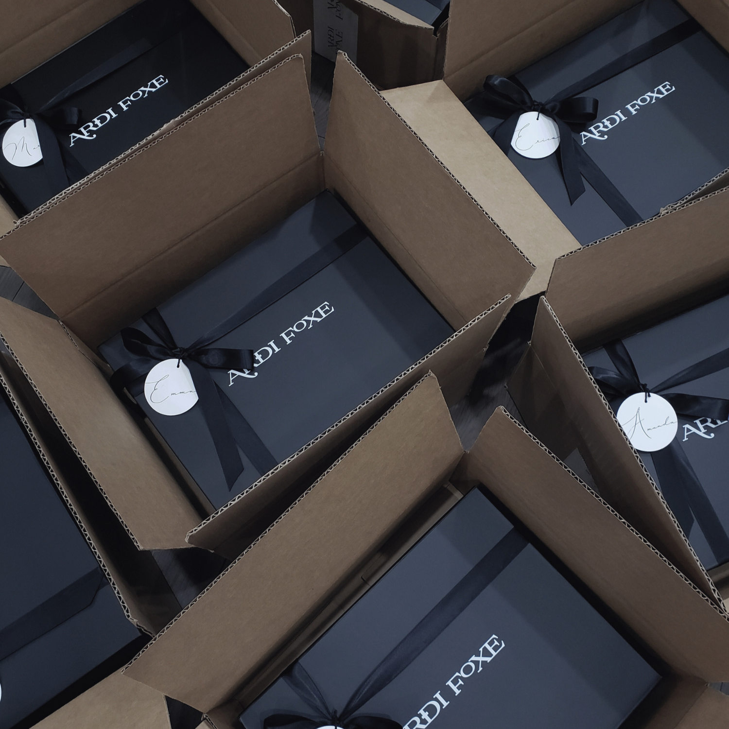 ardi foxe gift boxes with shipping boxes